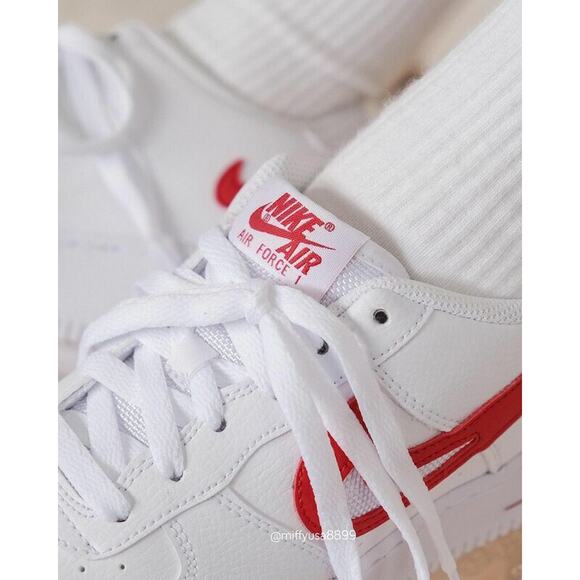 Nike Air Force 1 Low GS Cut Out White Red DR7970 100 - SIZE 5Y / 6.5 WOMENS main image 6
